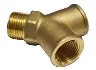 Yellow Brass Double Y-Branch Tee 1/2"