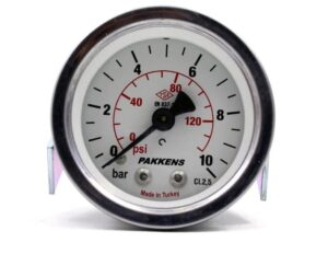 PAKKENS Back Connection Panel Type Pressure Gauge Ø63 mm 10 Bar