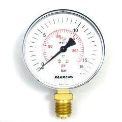 Pakkens Bottom Connection Hydrometer Ø100 mm 16 mWS 1/2''