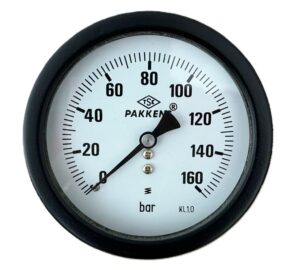 PAKKENS Back Connection Dry Pressure Gauge Ø100 mm 160 Bar