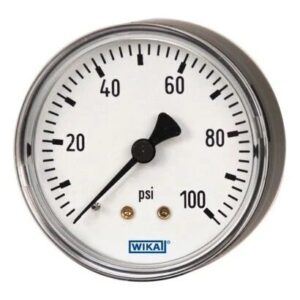 WIKA 111.10.100 Bottom Connection Pressure Gauge Ø100mm 100 Bar