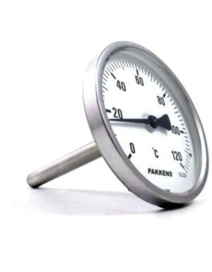 PAKKENS Back Connection Bi-Metal Thermometer Ø100mm 120°C
