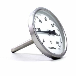 PAKKENS Back Connection Bi-Metal Thermometer Ø100mm 120°C