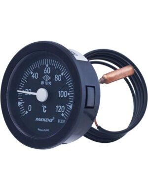 PAKKENS Back Connection Gas-Filled Thermometer Ø40mm 120°C