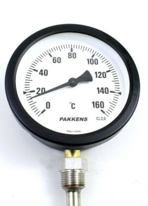 PAKKENS Bottom Connection Thermometer Ø100mm 160°C 30cm 1/2"
