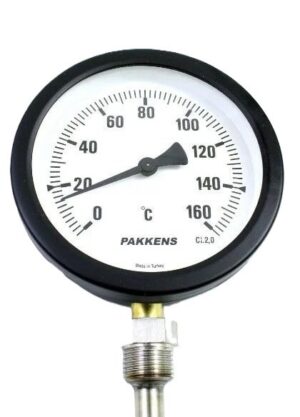 PAKKENS Bottom Connection Thermometer Ø100mm 160°C 40cm