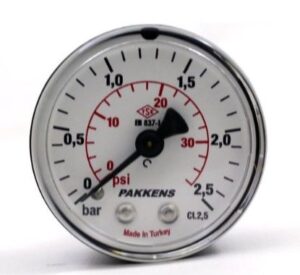 PAKKENS Back Connection Pressure Gauge Ø63 2.5 Bar