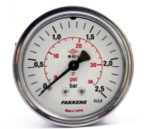 PAKKENS Back Connection Pressure Gauge Ø40 mm 2.5 Bar 1/8"