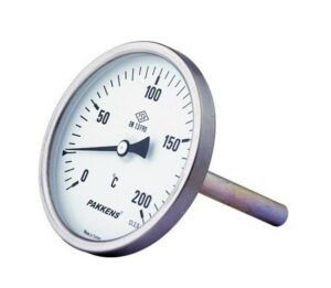 PAKKENS Back Connection Bi-Metal Thermometer Ø63mm 200°C