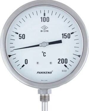 PAKKENS Bottom Connection Thermometer Ø100mm 200°C 1/2"