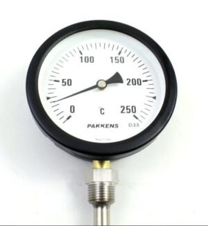PAKKENS Bottom Connection Thermometer Ø100mm 250°C 1/2"