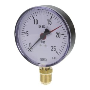 WIKA 111.10.100 Bottom Connection Pressure Gauge Ø100mm 25 Bar