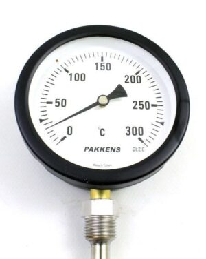 Pakkens Bottom Connection Thermometer Ø100mm 300°C 25cm 1/2'' CL 2.0