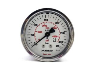 PAKKENS Back Connection Pressure Gauge Ø40 mm 315 Bar