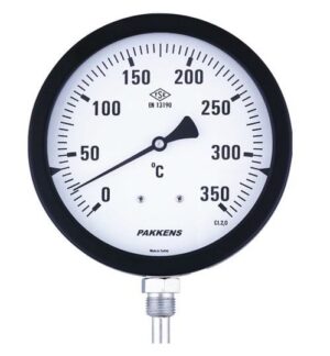PAKKENS Bottom Connection Thermometer Ø100mm 350°C 25cm