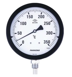 PAKKENS Bottom Connection Thermometer Ø100mm 350°C 20cm