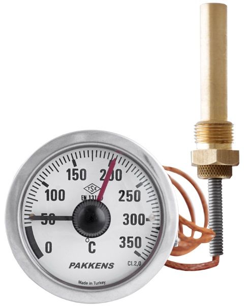 PAKKENS Gas Contact Thermometer NC/NO Ø60mm