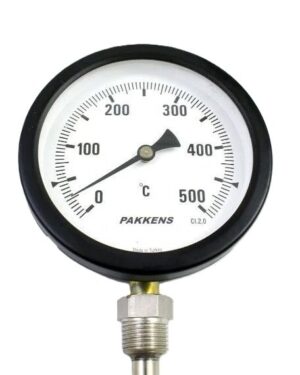 PAKKENS Bottom Connection Thermometer Ø100mm 500°C 50cm