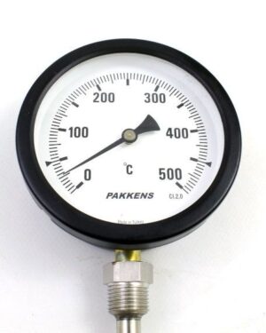 PAKKENS Bottom Connection Thermometer Ø100mm 500°C CL2.0