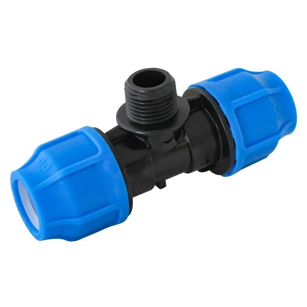 Coupling Male Threaded Tee 20mm X 1/2" X 20mm
