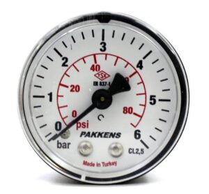 PAKKENS Back Connection Pressure Gauge Ø40 mm 6 Bar 1/8''