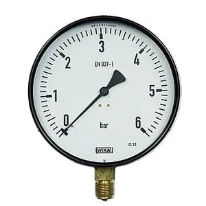 WIKA 111.10.160 Bottom Connection Pressure Gauge Ø160mm 6 Bar