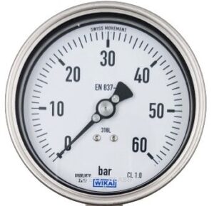 WIKA Back Connection Pressure Gauge Ø100mm 600 Bar