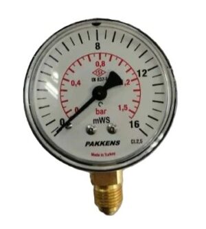 PAKKENS Bottom Connection Liquid Level Gauge Ø63 mm 16 mH2O 1/4"