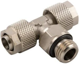 Aignep Pneumatic Compression Swivel Middle Leg Tee 1/4" Ø10mm