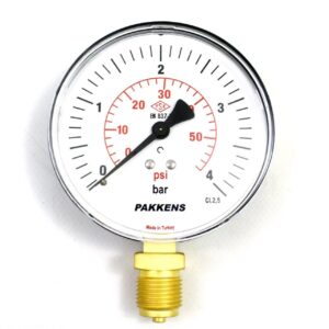 PAKKENS Bottom Connection Dry Type Pressure Gauge R 1/4" 4 Bar 50 mm