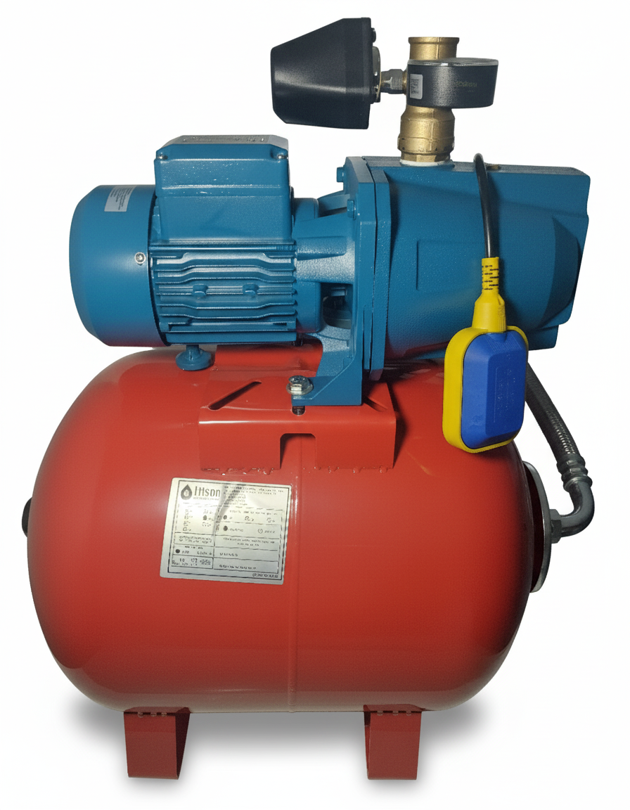 AQUASTRONG EJM80LB Jet Pump Packaged Booster with 50 L Tank 0.8 HP 220V