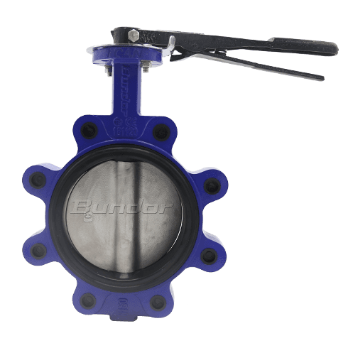 BUNDOR Lug Type Butterfly Valve Stainless Steel Disc NBR Seat DN100 PN16 AISI 316
