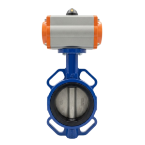 Pneumatic Actuated Wafer Type Butterfly Valve PN16 DN100