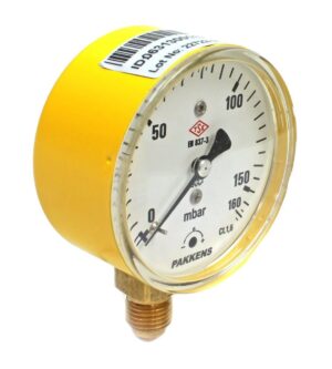 PAKKENS Bottom Connection Capsule Diaphragm Pressure Gauge 160 mbar