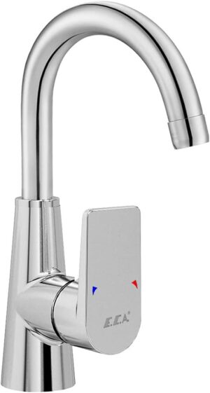 ECA Dalia Basin Mixer with Swan Neck Spout