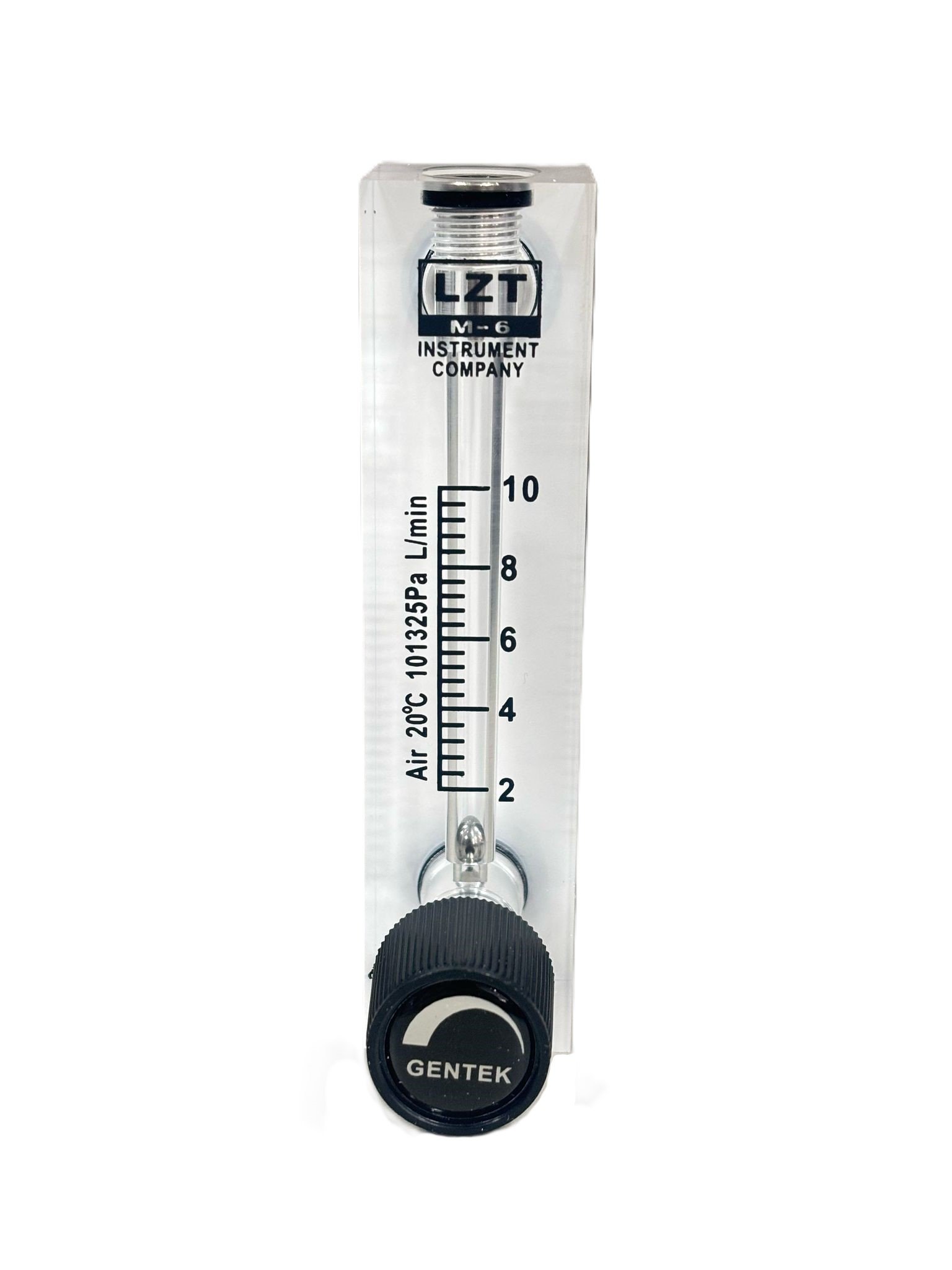 GENTEK LZM-6T-H002 Variable Area Flow Meter with Float 2–10 L/min