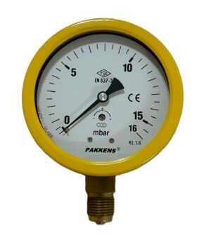 PAKKENS Capsule Diaphragm Pressure Gauge Ø100 16 mBar