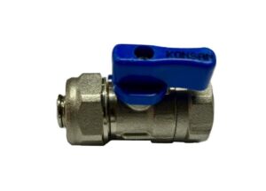 Konsan Mini Ball Valve with Fitting Blue 1/2''