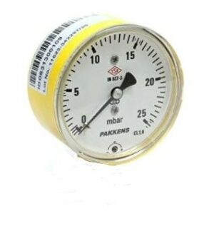 PAKKENS Capsule Diaphragm Pressure Gauge Ø63 mm 25 mbar
