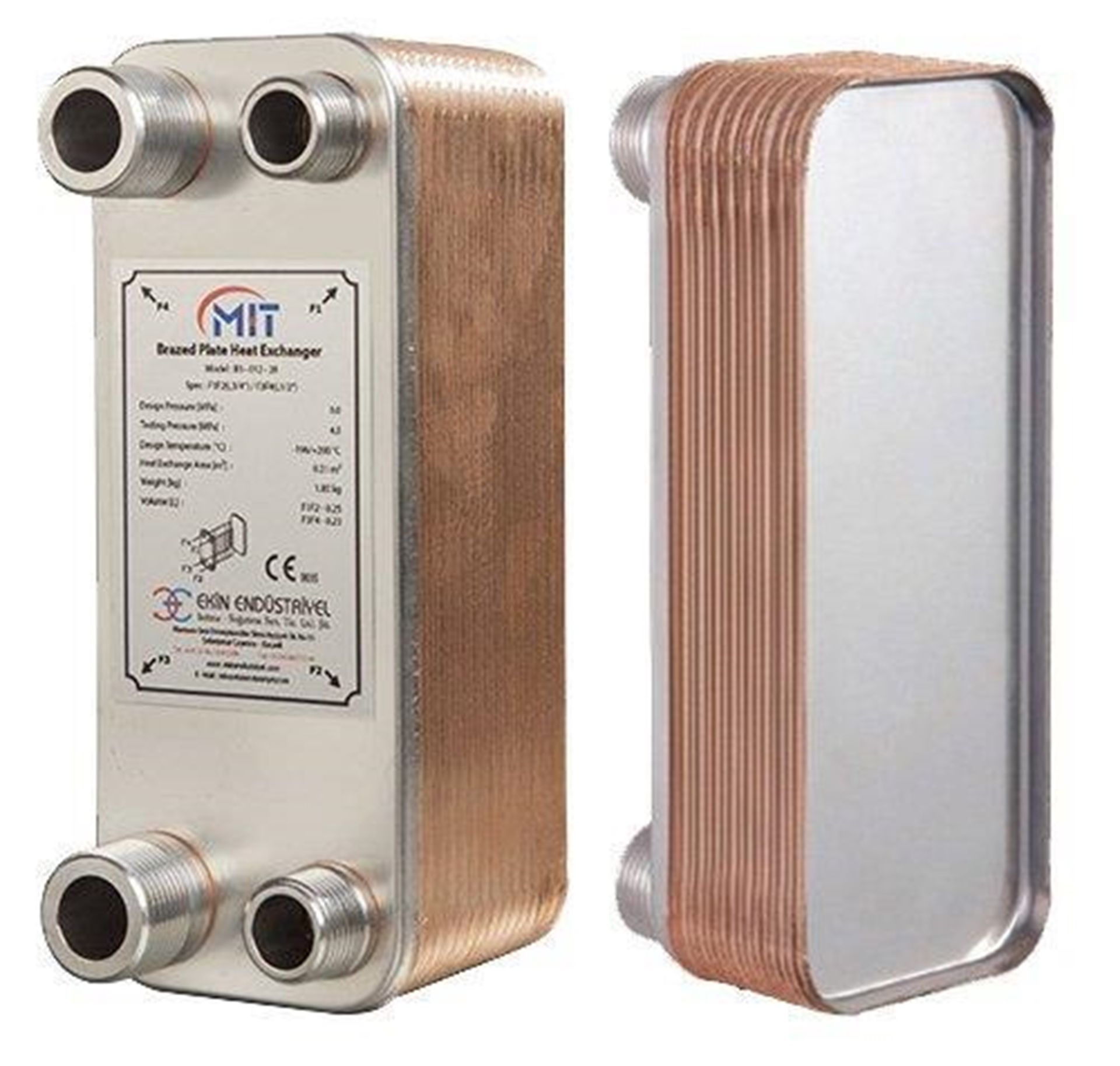 MIT MB-02 20-Plate Brazed Heat Exchanger