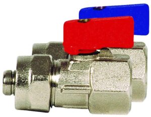KONSAN PEX Fitting Mini Ball Valve Red 1/2''
