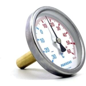 PAKKENS Back Connection Bi-Metal Thermometer -30/+60°C Ø100mm