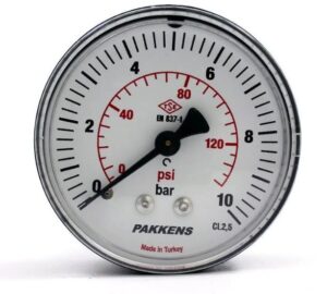PAKKENS Back Connection Pressure Gauge Ø63 mm 10 Bar