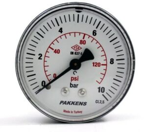 PAKKENS Back Connection Panel-Type Pressure Gauge Ø40 mm 10 Bar