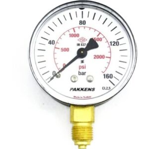 PAKKENS Bottom Connection Pressure Gauge Ø40mm 160 Bar 1/8''