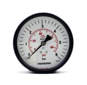 PAKKENS Back Connection Pressure Gauge Ø100 mm 6 Bar 1/4''