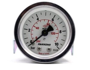 PAKKENS Back Connection Panel Type Pressure Gauge Ø50 mm 10 Bar