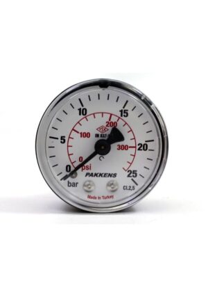 PAKKENS Back Connection Pressure Gauge Ø 63 mm 25 Bar 1/4"