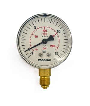 PAKKENS Bottom Connection Manovacuum Gauge Ø63 mm 1/4''