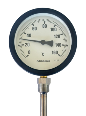 PAKKENS Bottom Connection Thermometer Ø100mm 160°C